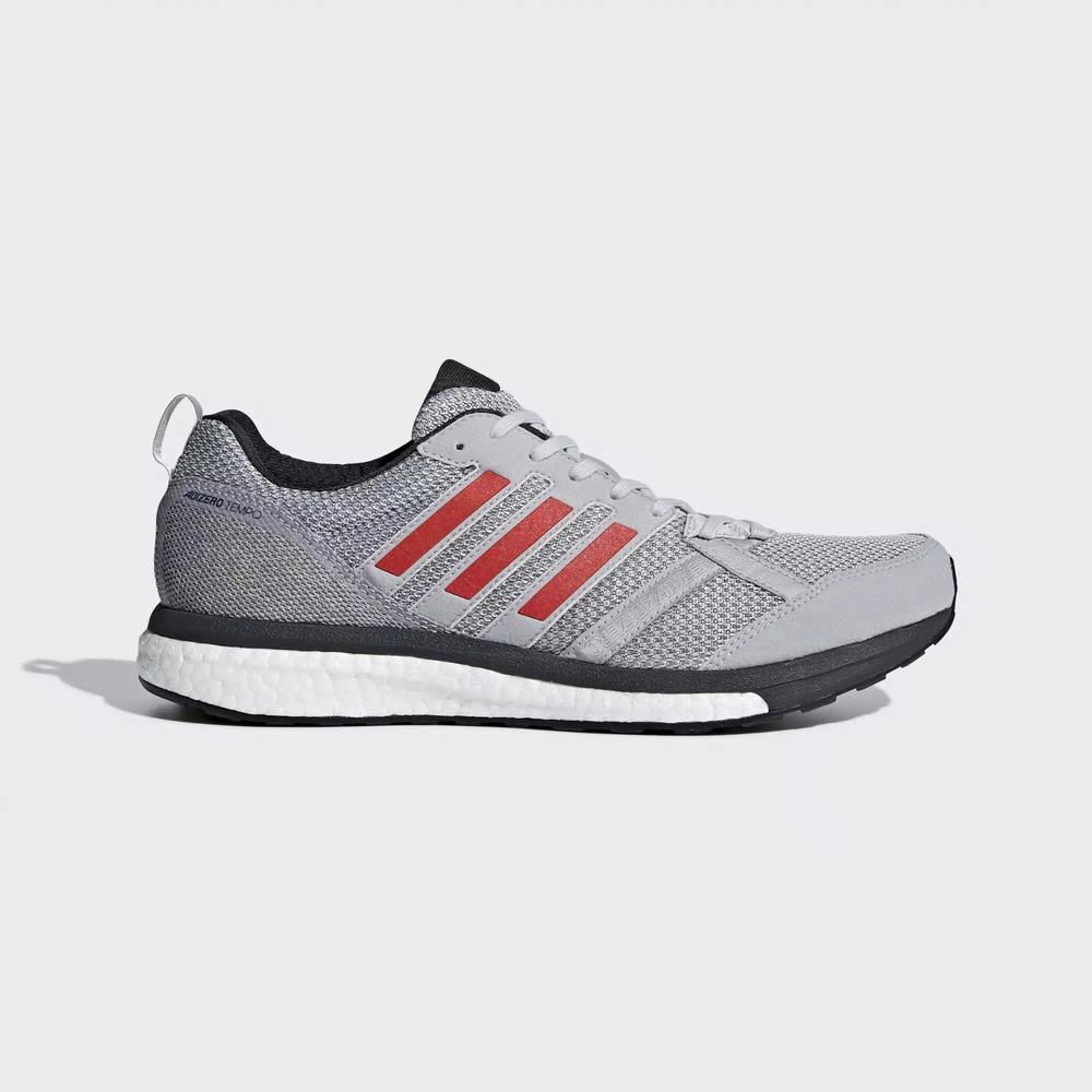 Adidas Adizero Tempo 9 Tenis Para Correr Grises Para Hombre (MX-86995)